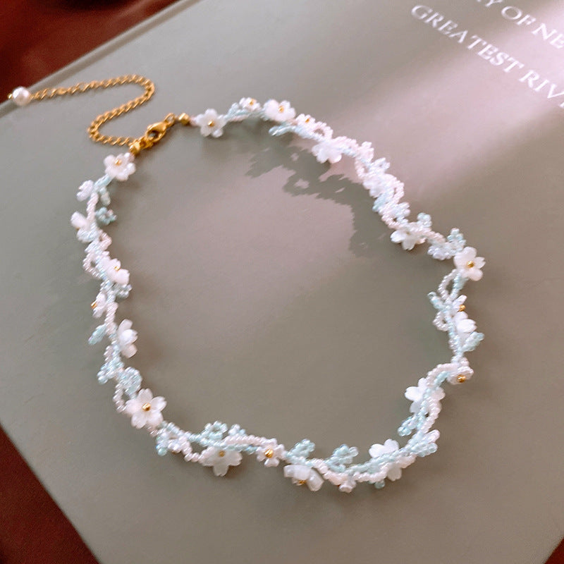Women's Style Flower Beaded Love For Unique Necklaces