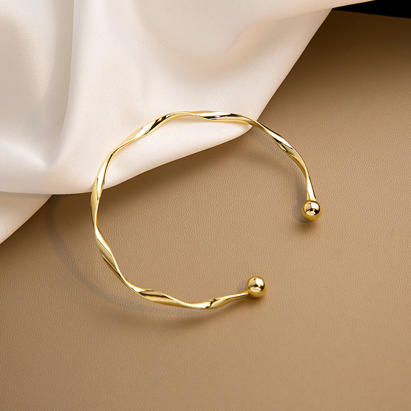 Mobius Simple Female Couple Round Open Adjustable Fashion Bracelets
