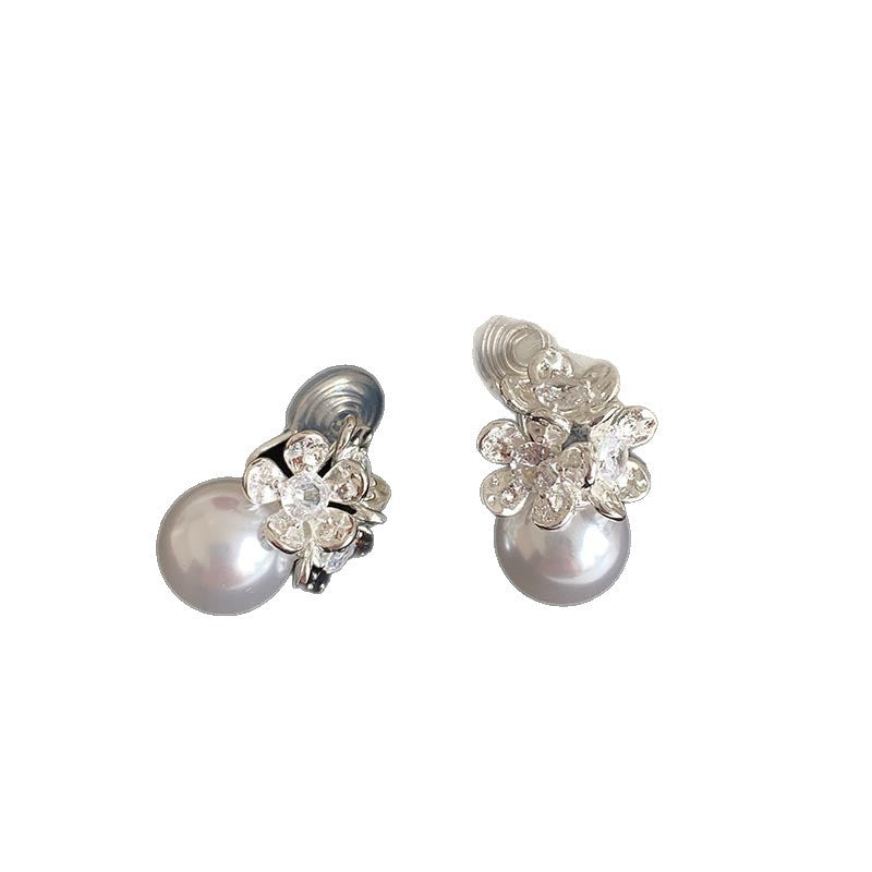Women's Pearl High-grade Light Luxury Unique Dignified Clips Mosquito Coil Without Ear Clip