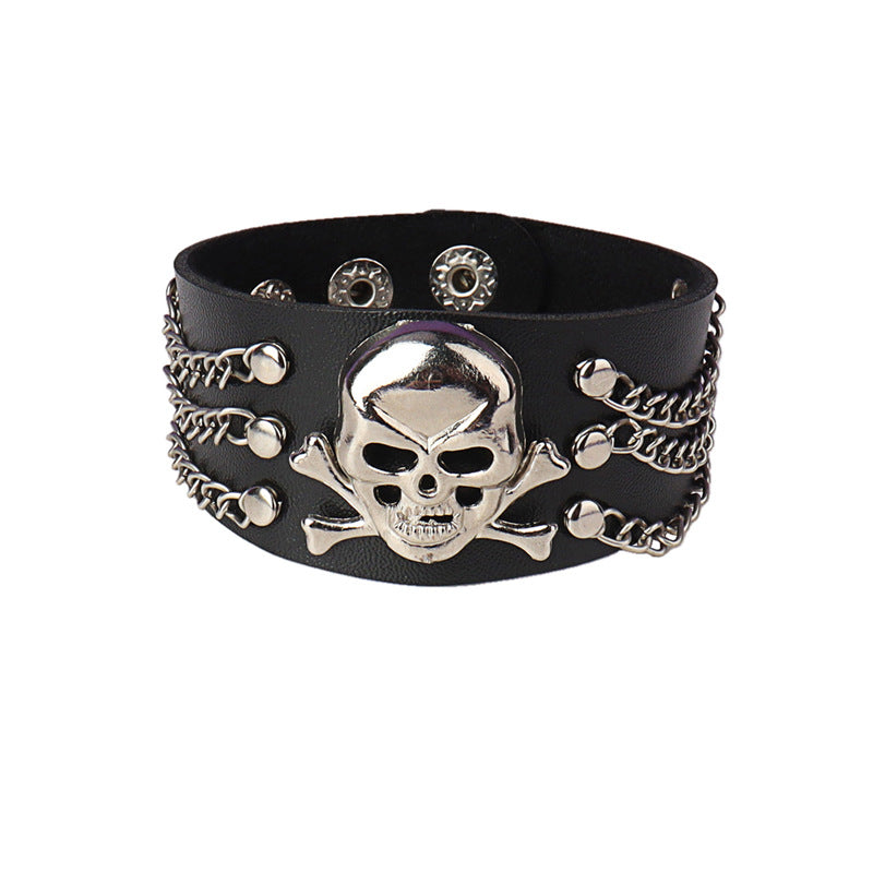 Trendy Nightclub Domineering Skull Bangle Fashion Bracelets