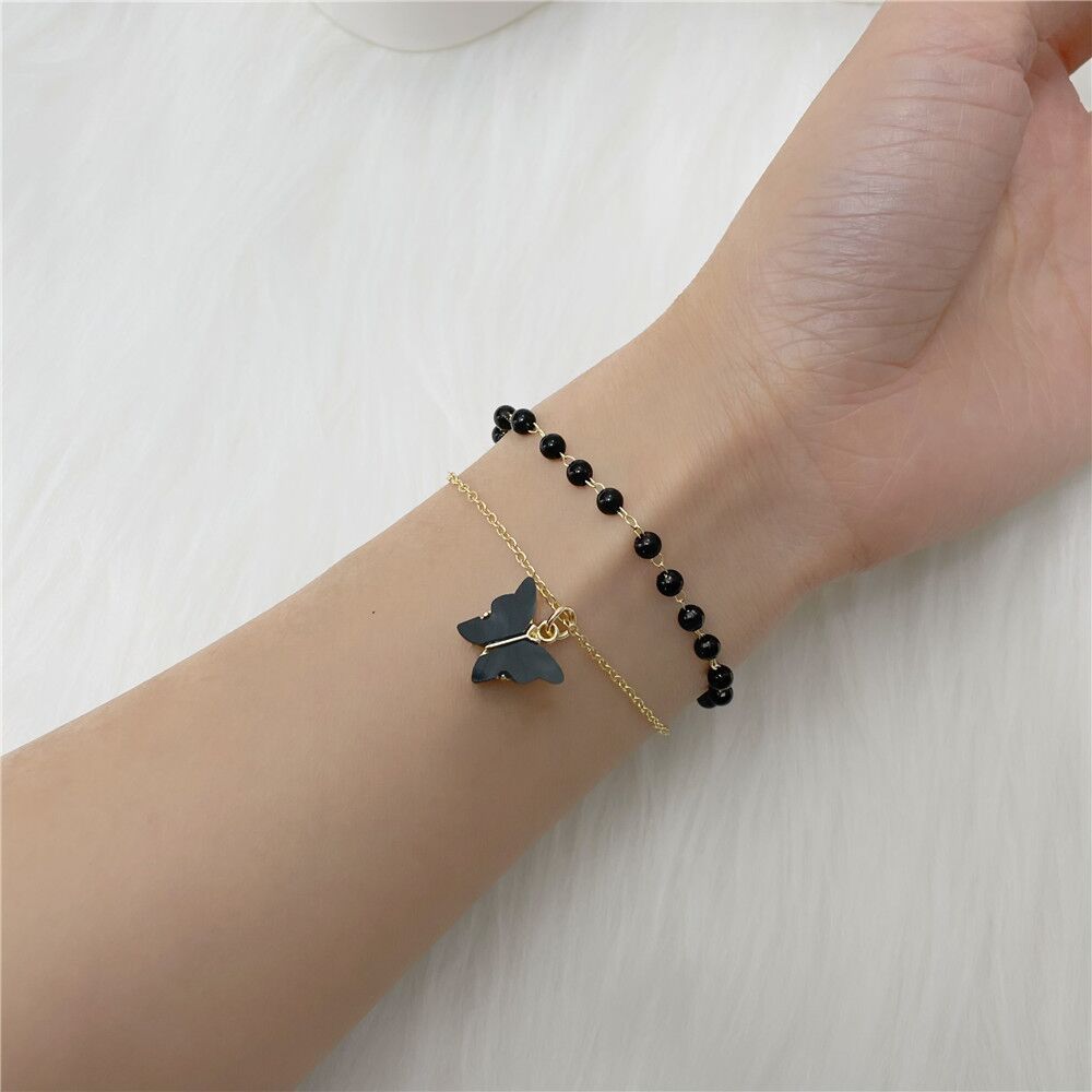Women's Black Butterfly Short Clavicle Chain Hot Necklaces