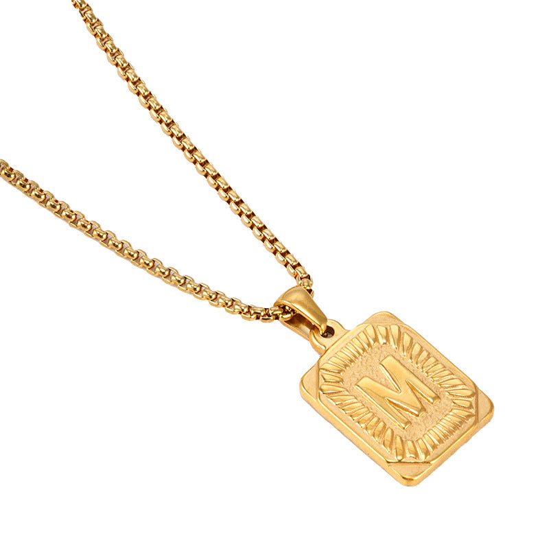 Herren-Hip-Hop-Edelstahl-einfache goldene Halsketten