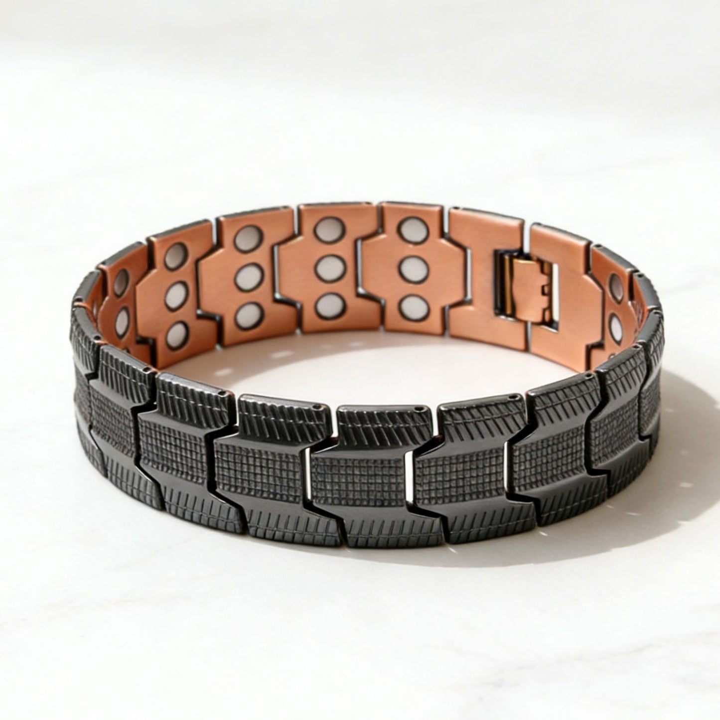 Men's Fashion Retro Environmental Protection Bronze Three Rows Bracelet