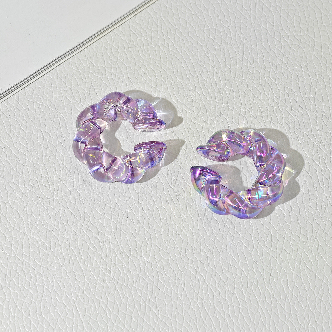 Acrylic Candy Color Matte Simple Design Ear Clip