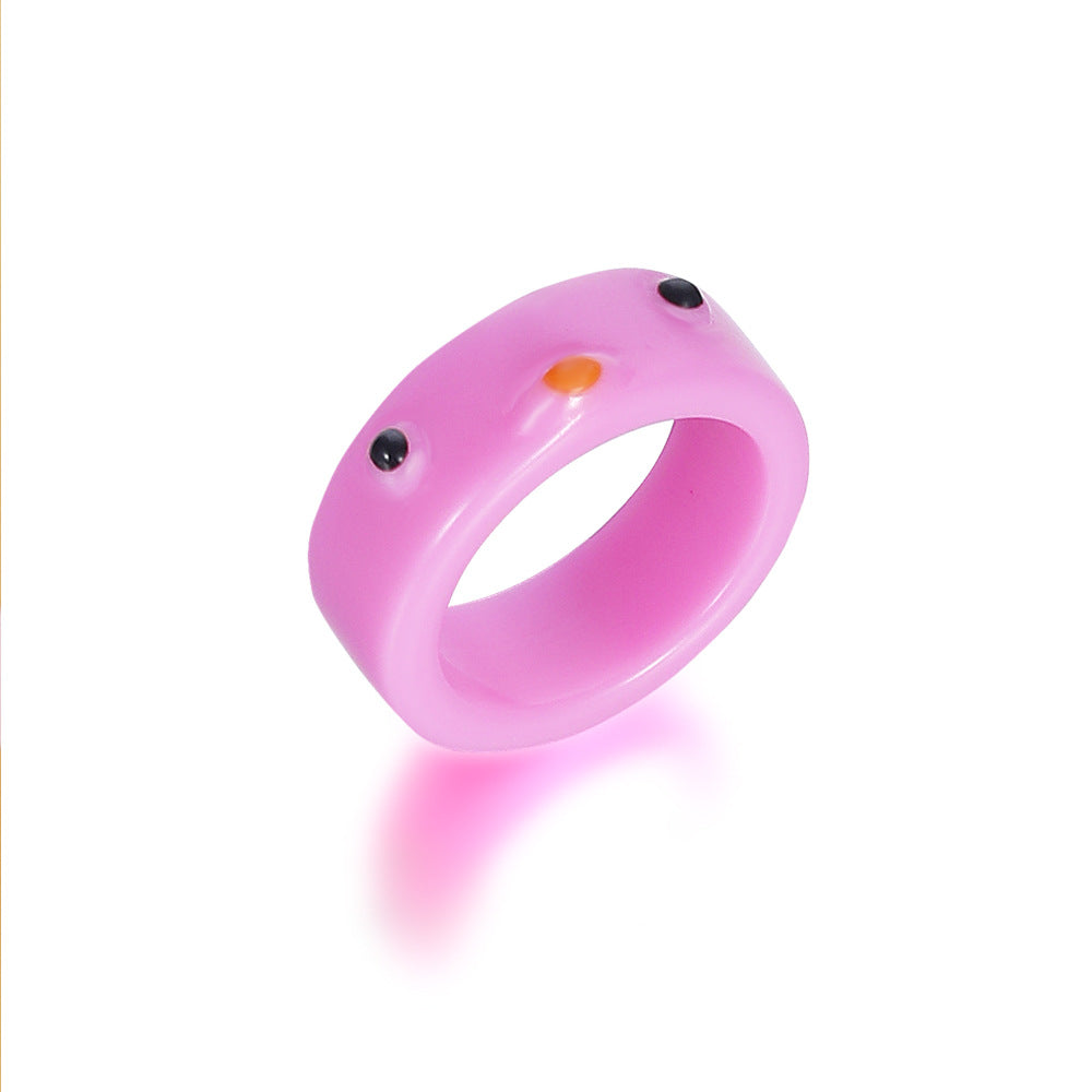 Cartoon Frog Fashion Cute Resin Index Rings