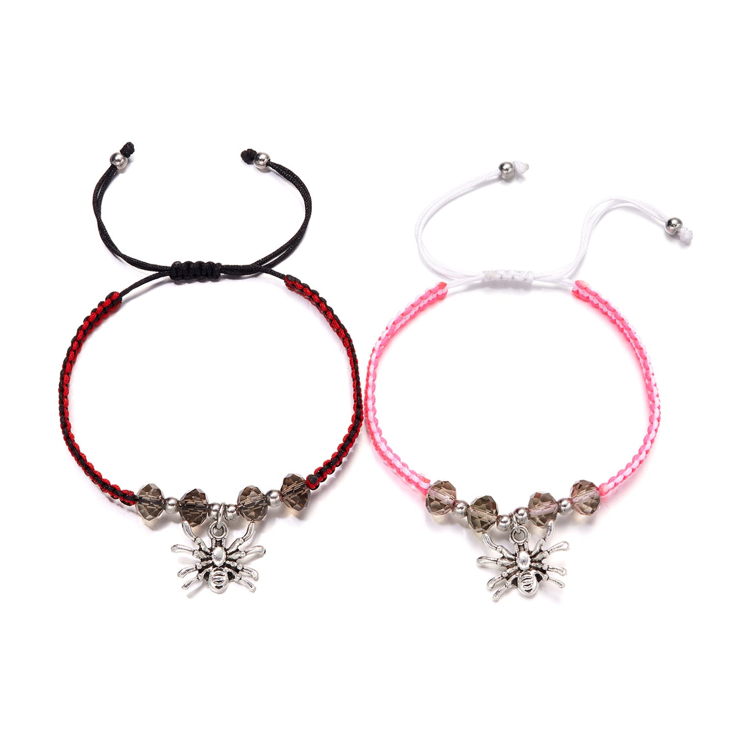 Creative Halloween Spider Luminous Two-piece Hand-woven Bracelets