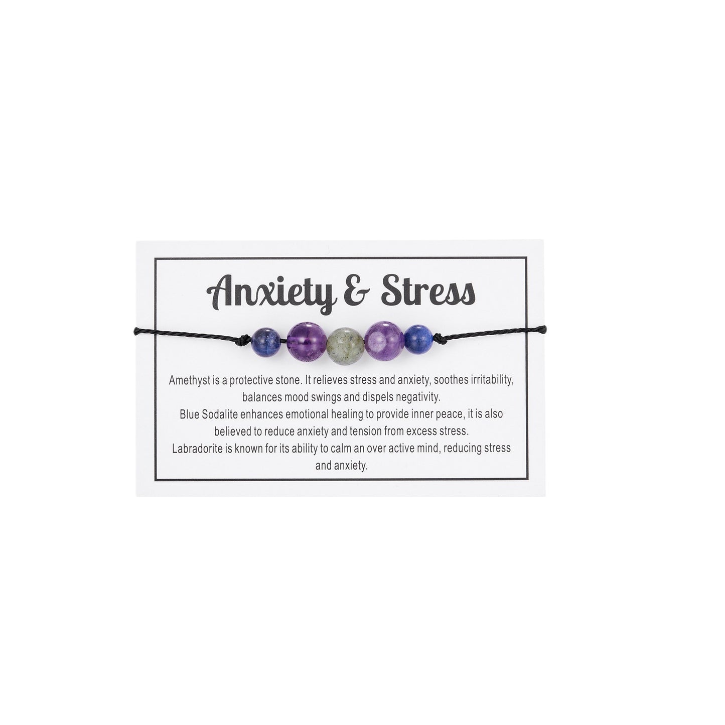 Wax Line Amethyst Glitter Combination Creative Bracelets