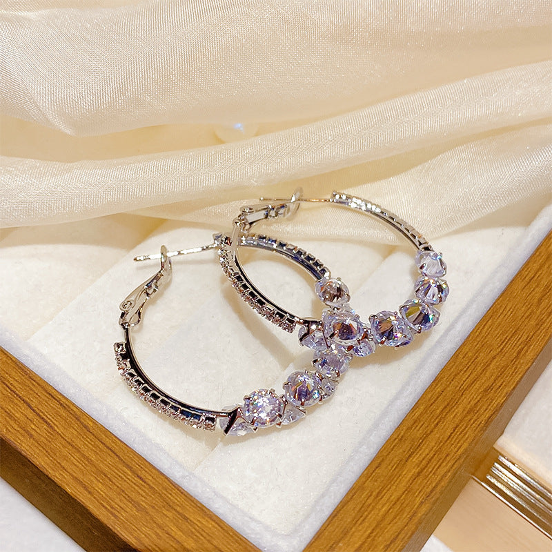 Women's Sier Needle High-grade Temperamental Cold Style Zircon Korean Rings