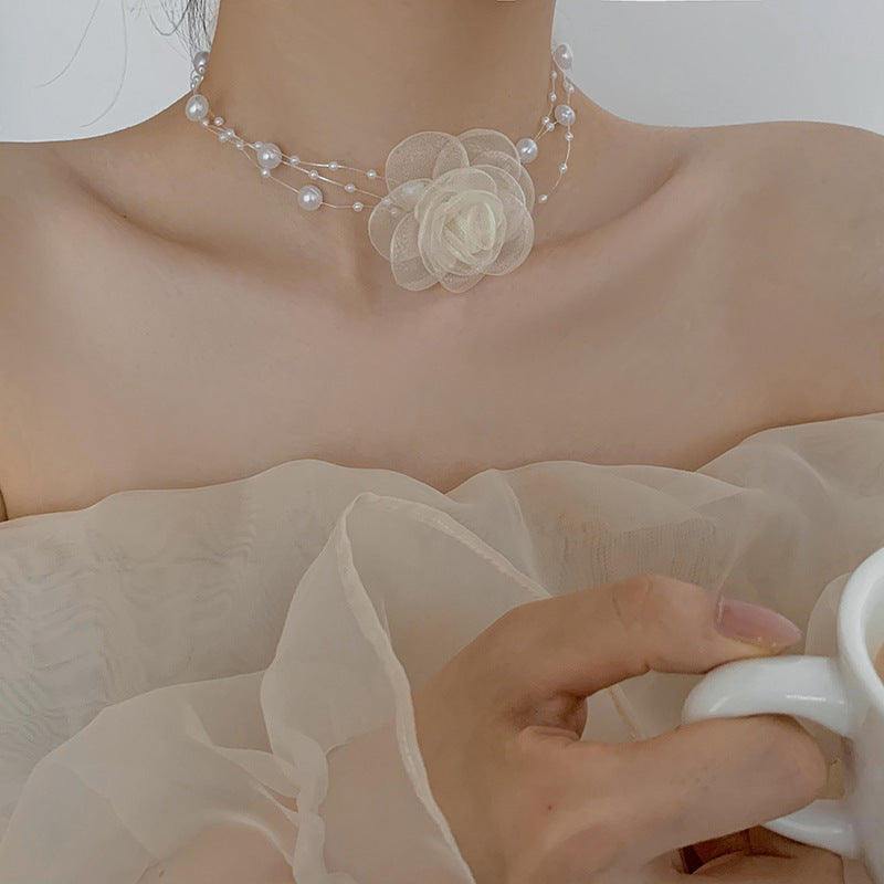 Mori Style Pearl Neck Niche Design Super Temperament Necklace