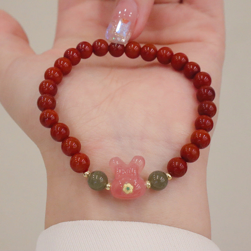 Rote Achat-Jade-Temperament-Wild-Life-Armbänder