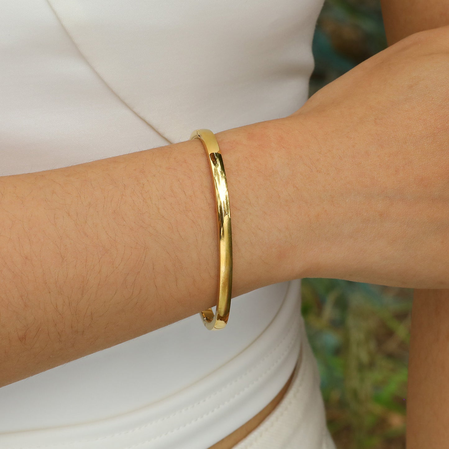 Women's Simple Stainless Steel Glossy Open Titanium Versatile Personalized Bracelets