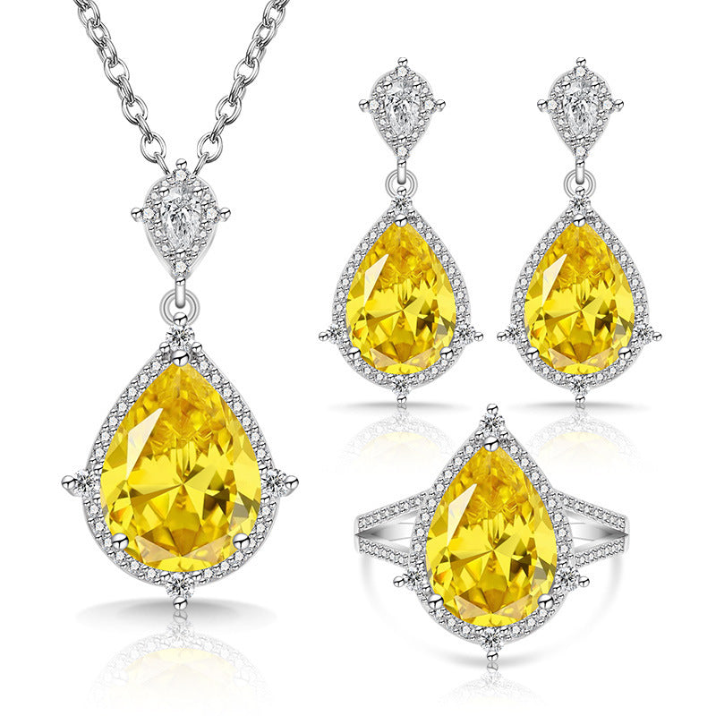 Women's Elegant Imitation Natural Gemstone Colored Gems Jewelry Set
