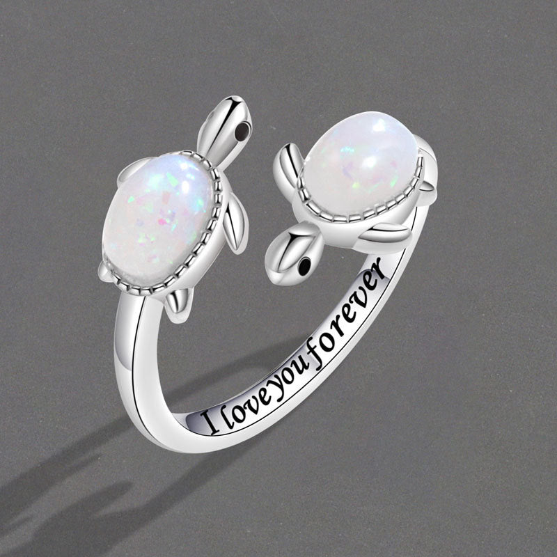 Imitation Opal Open Female Mother's Day Rings