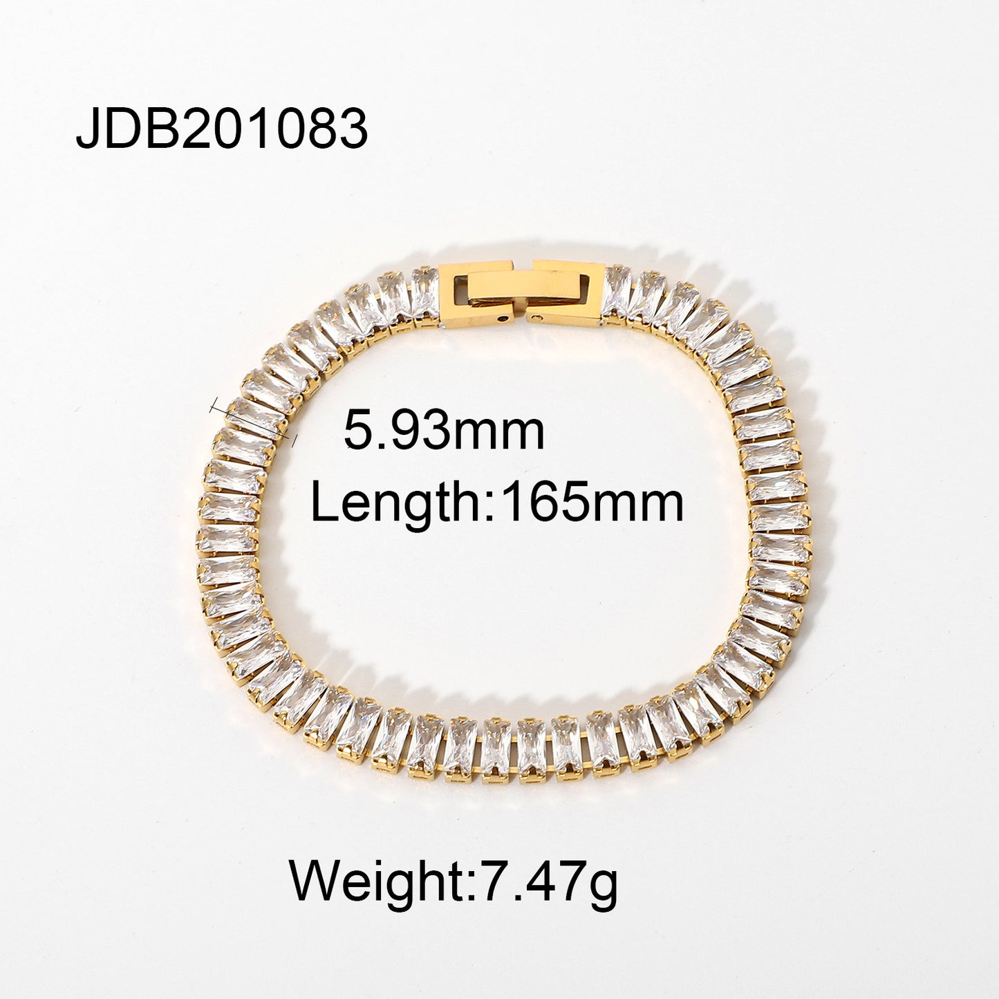 Women's Titanium Steel Gold Stainless Inlaid Zircon Bracelets