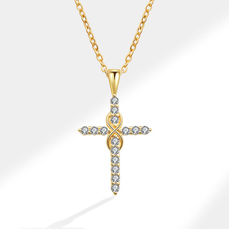 Women's Simple Light Cross Style Korean Elegant Mini Clavicle Chain Fashion Necklace