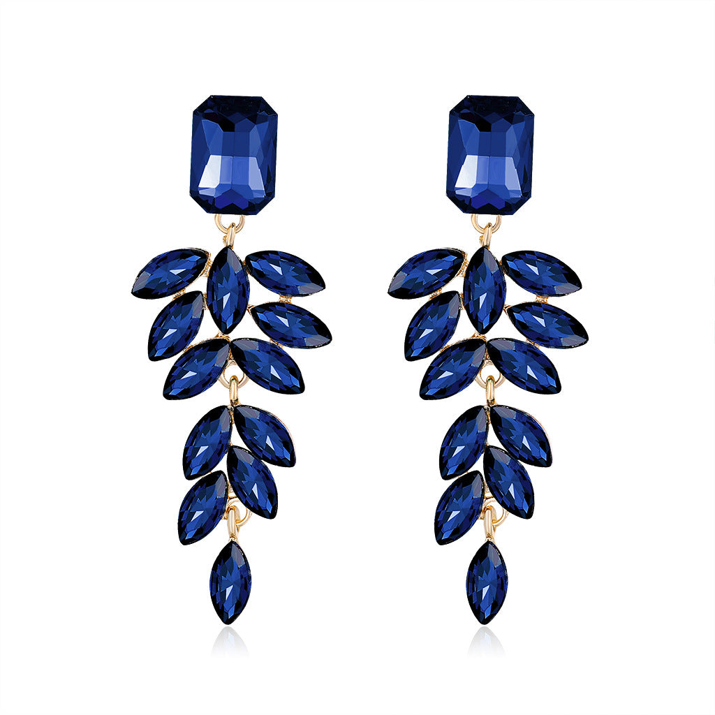 Boucles d'oreilles de banquet de mariage de mode de goutte d'eau de gland