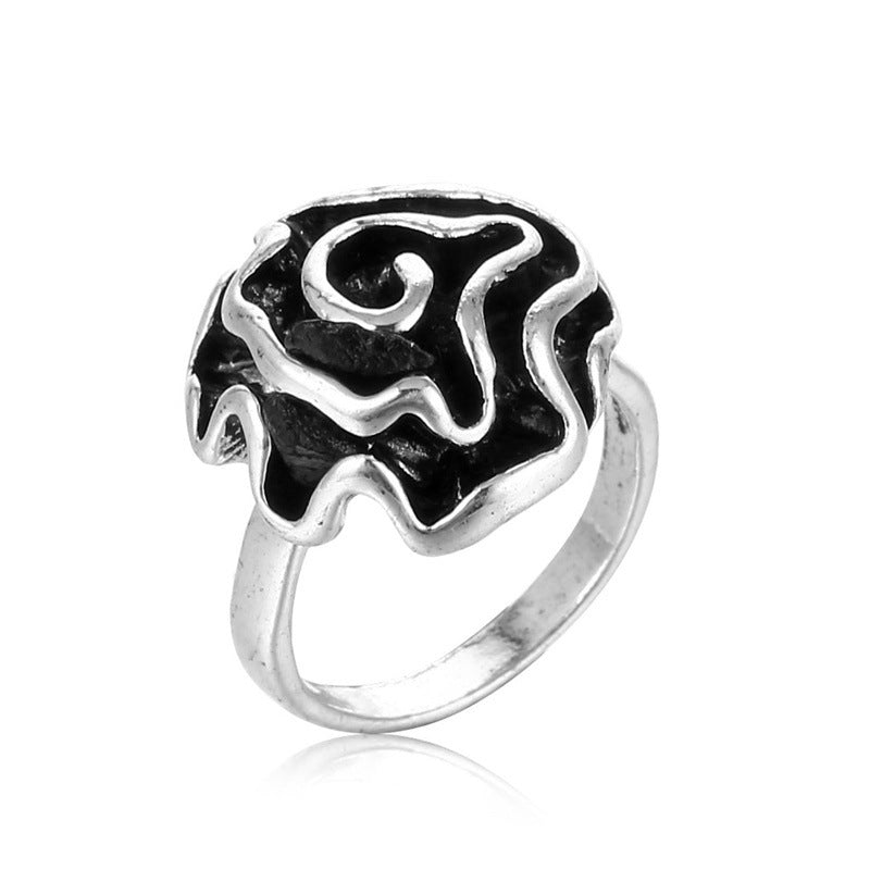 Fashion Retro Distressed Temperament Trend Alloy Ring