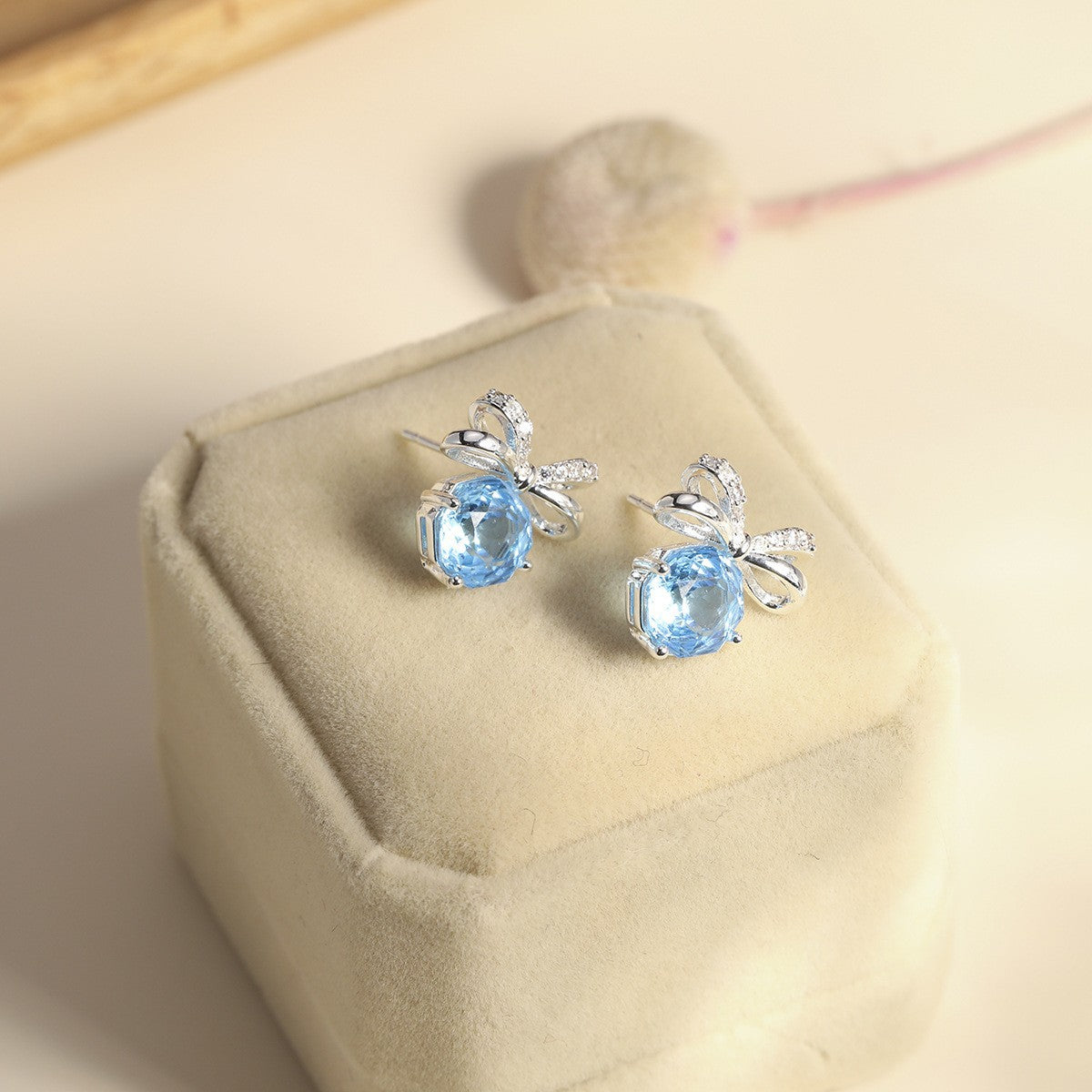 Pearl Colorful Zircon Female Fresh Temperament Stud Earrings