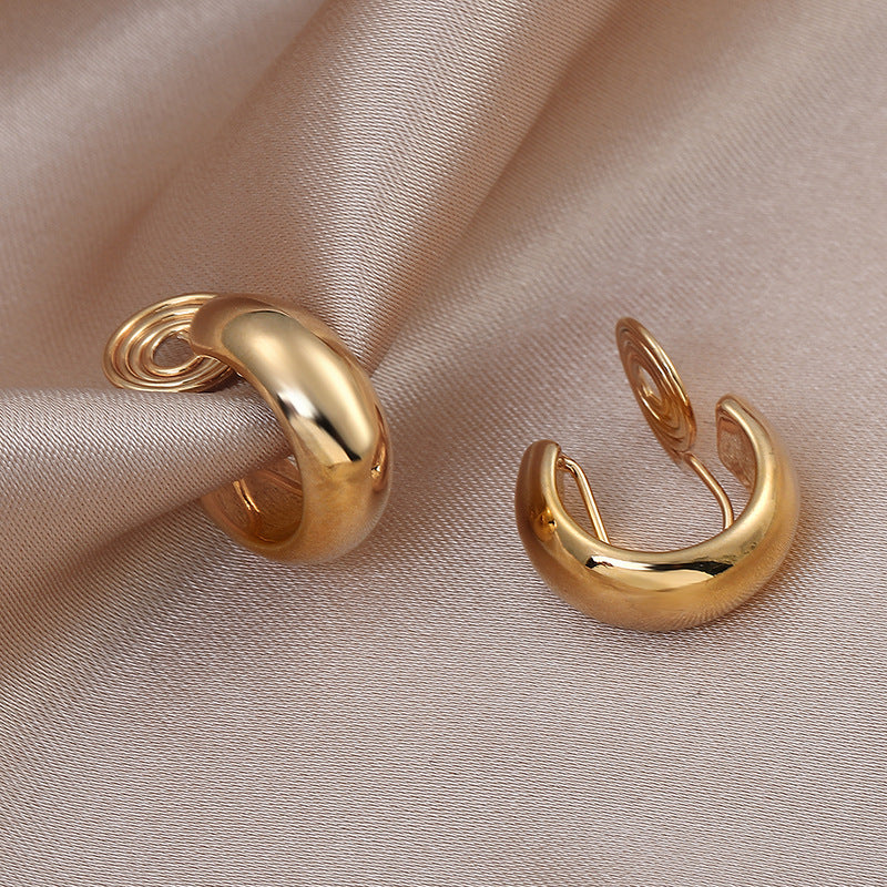 Coil Simple Elegant Metal Small Circle Ear Clip