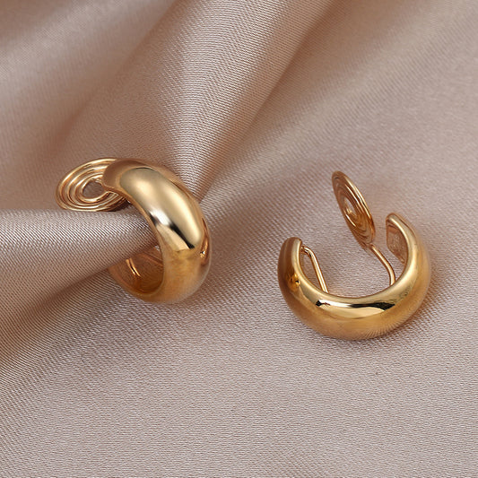 Coil Simple Elegant Metal Small Circle Ear Clip