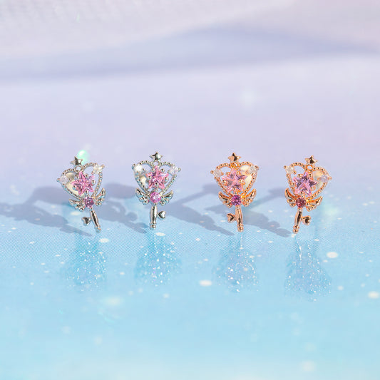 Magic Stick Ear Pure Sier Pin Rings