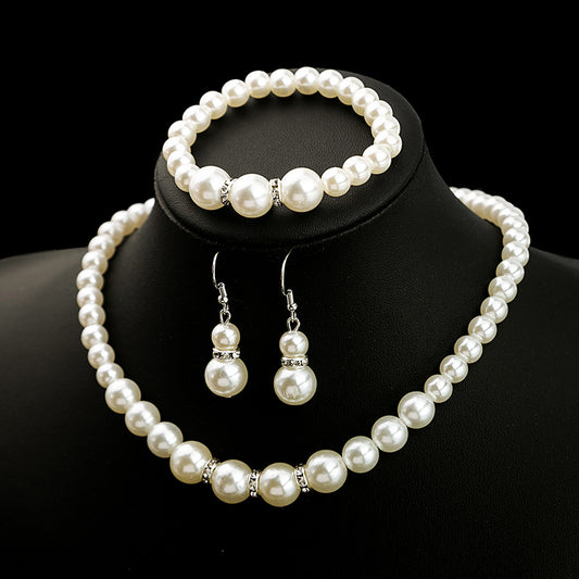 Pearl Three-piece Set Graceful Personality Simple Accessories Necklaces