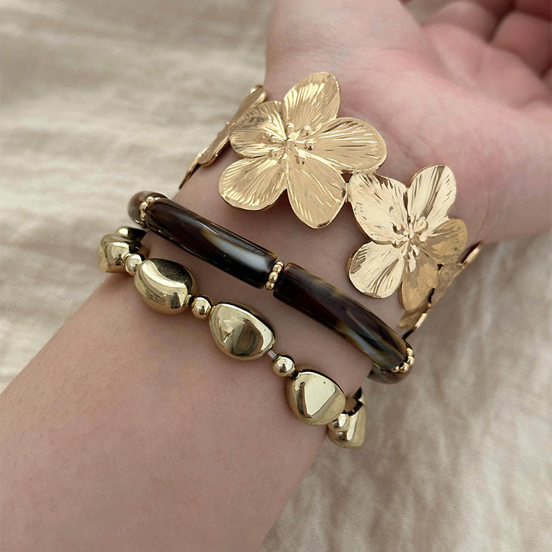 Flower Round Vintage Personality Fashion Exquisite Versatile Design Bracelets