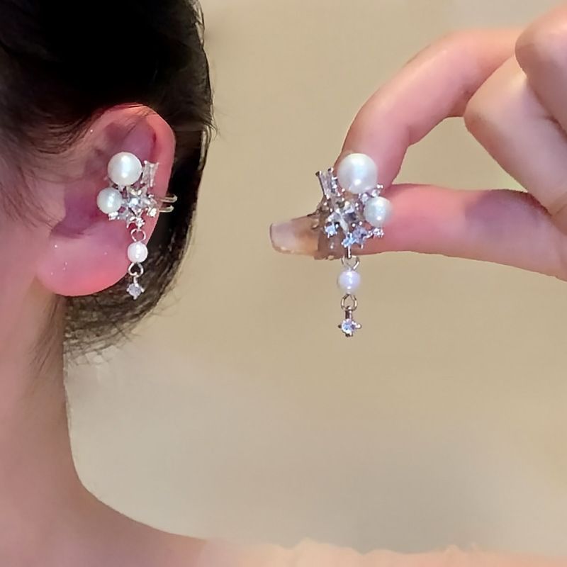 Round Tassel Bone French Vintage Court Style Light Ear Clip