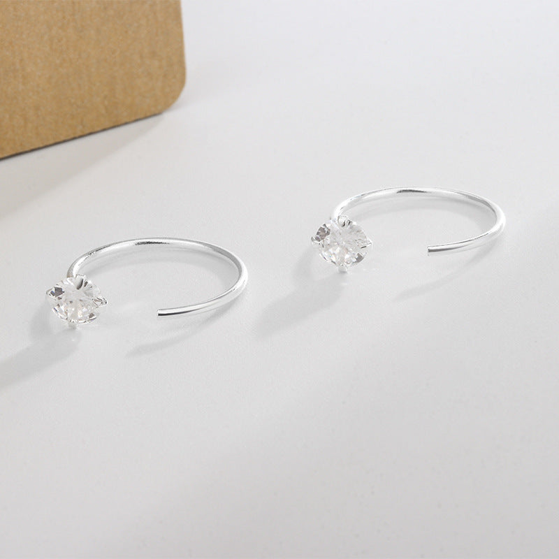 Women's Zircon Ear Bone Simple Before Sleep Earrings