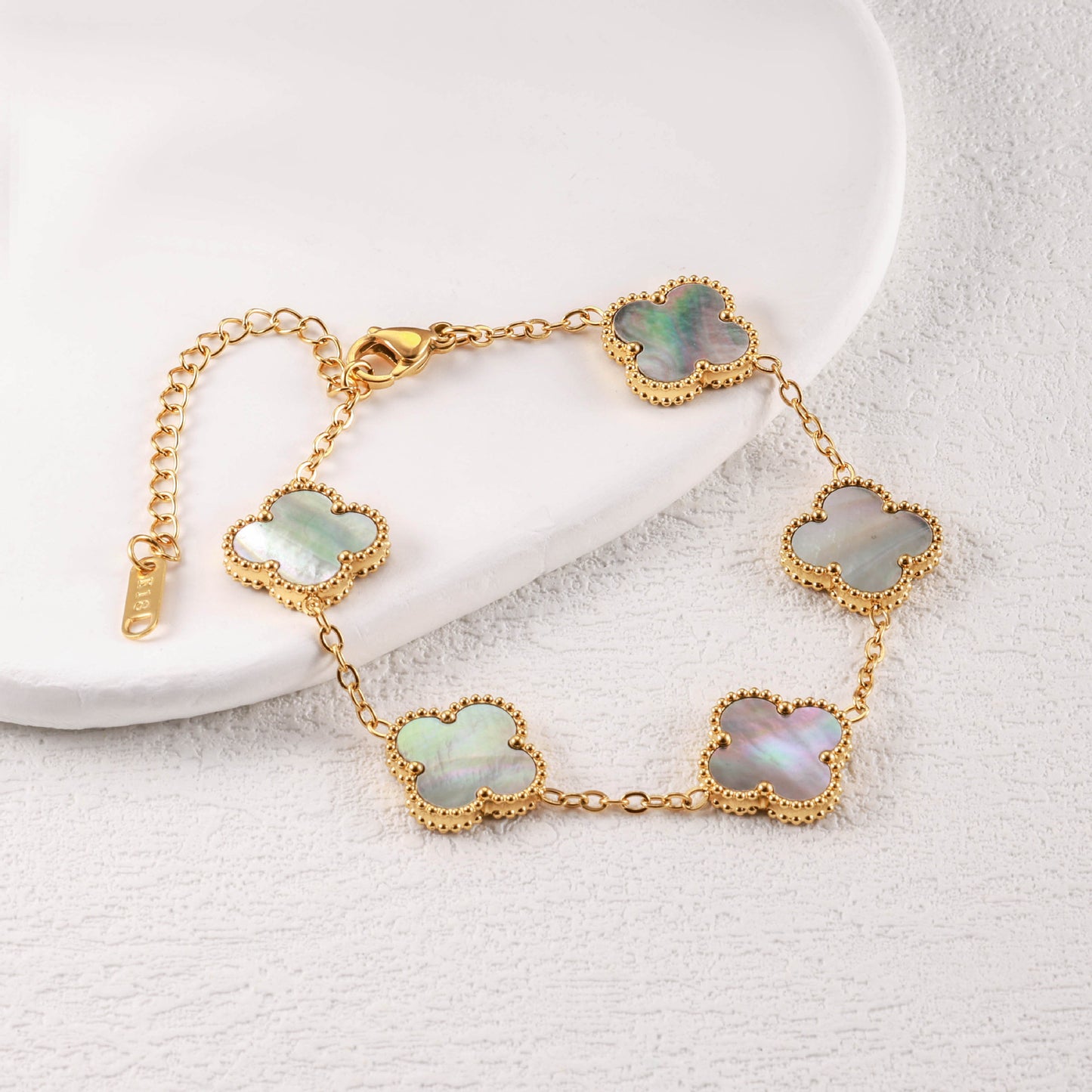 Women's Gold Coating Double-sided Fritillary Light Luxury High-grade Sense Minority Bracelet
