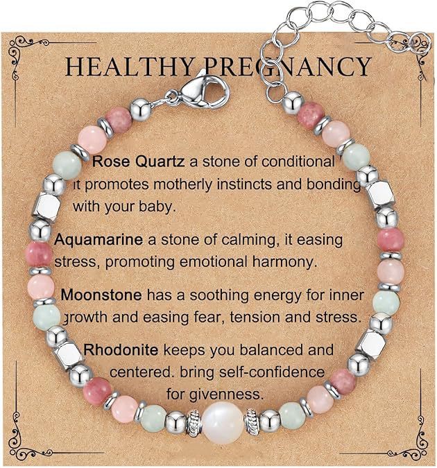 Natural Stone Adjustable Beaded Fashionable Maternity Moonstone Bracelet