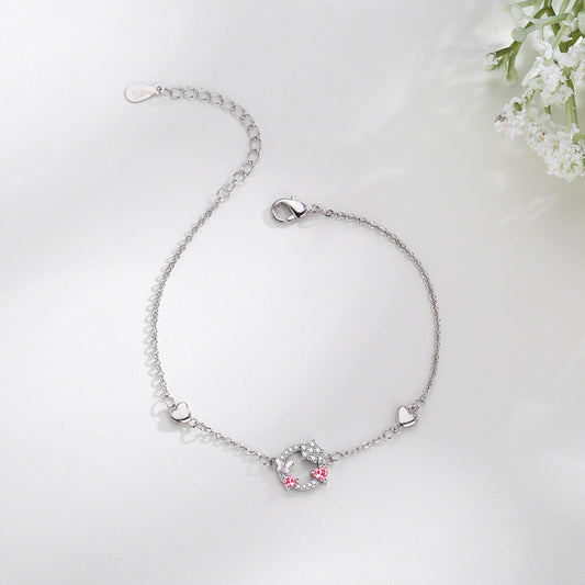 Love Heart Pink Versatile Fashion High Bracelets