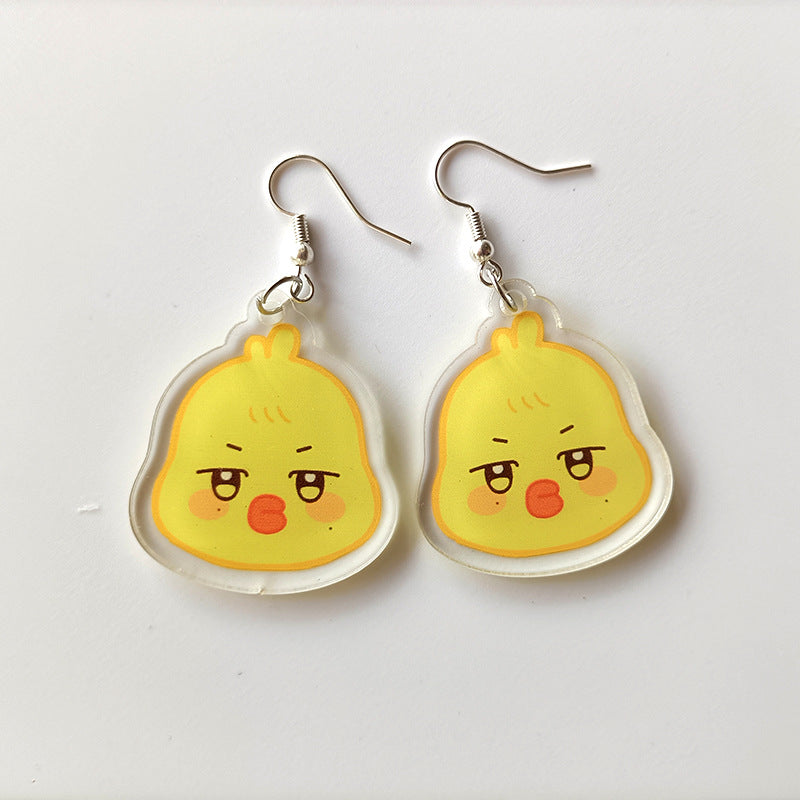 Unique Flash Double-sided Acrylic Ear Peripheral Earrings