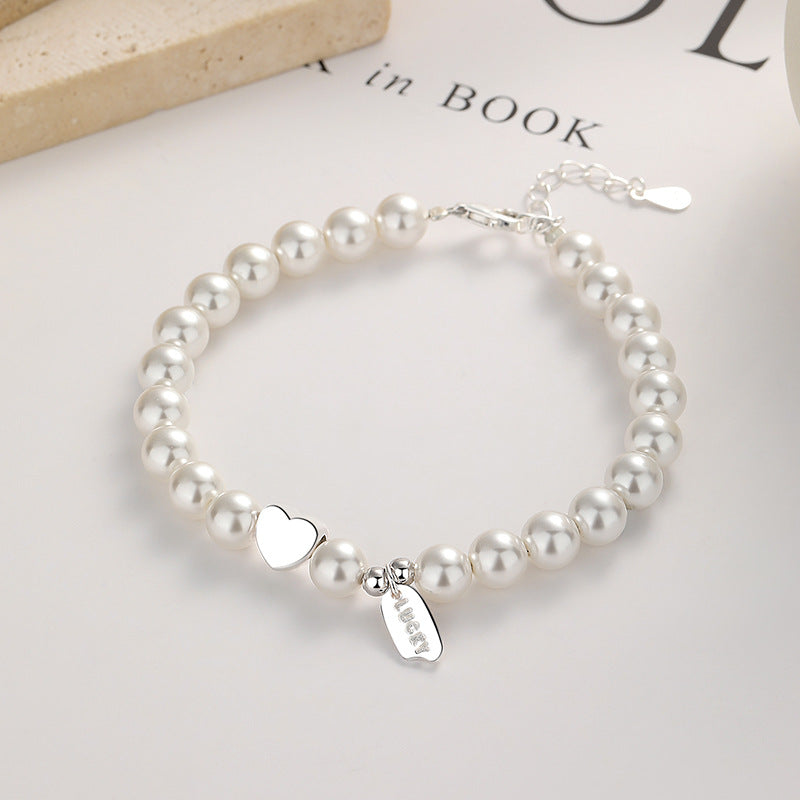 Women's Pearl Fashion Heart-shaped Light Luxury Temperament High Bracelets