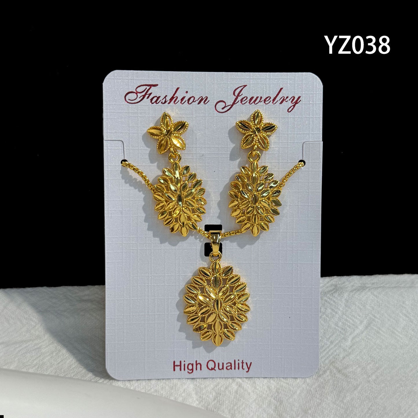 Love Heart Flowers Ear Medium Suit Pendants
