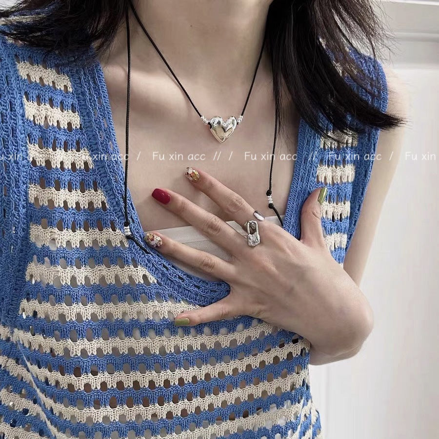 Letter Love Female Beaded Pendant Clavicle Necklaces