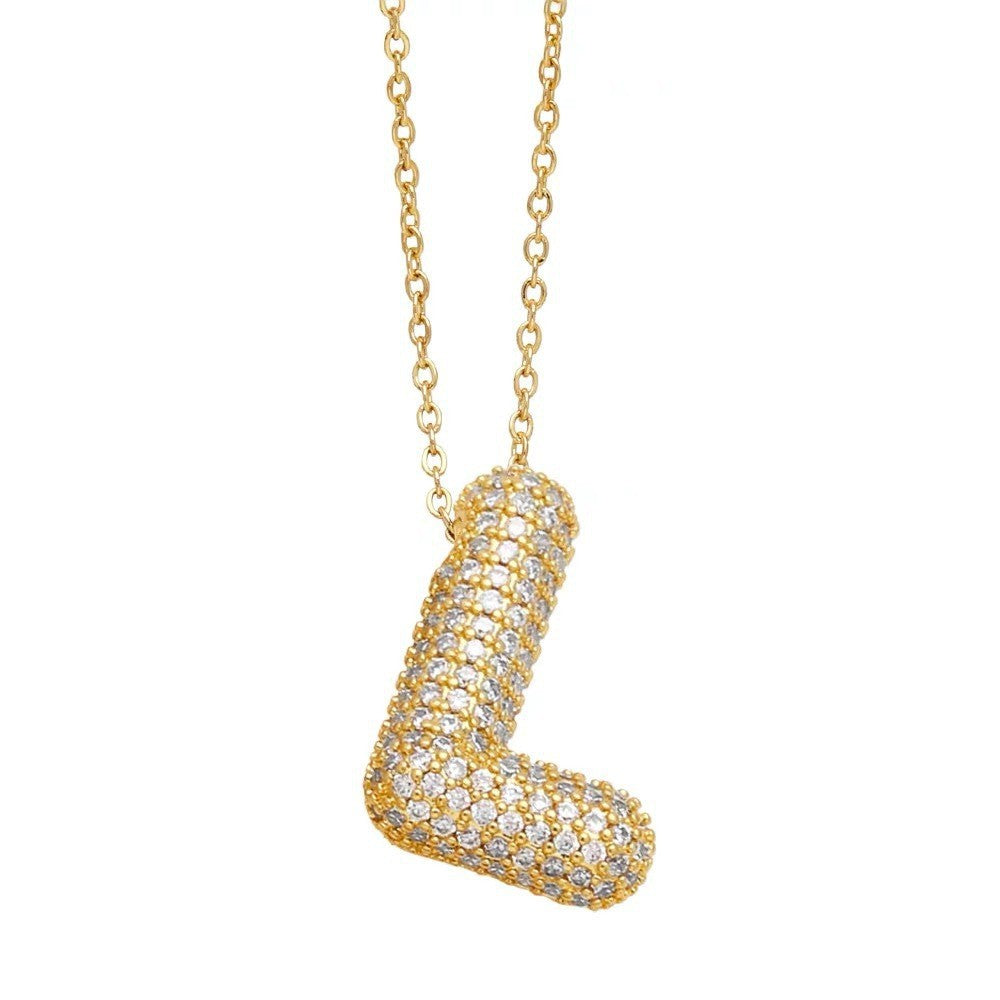 Bubble Balloon Letter English Female Graceful Pendants