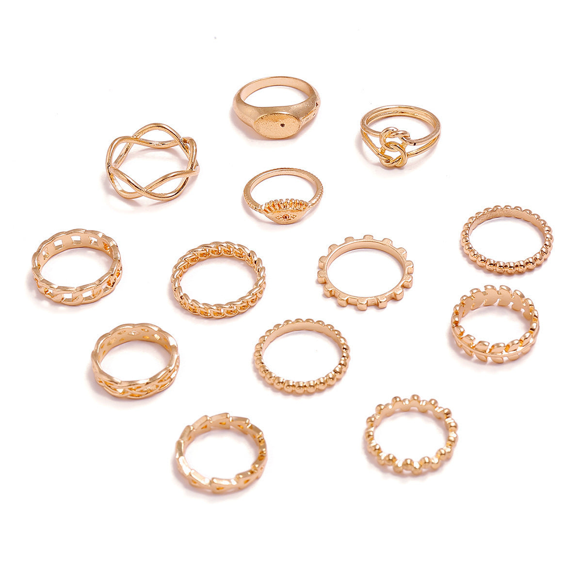 Combination Set Exaggerated Personalized Punk Piece Snake Rings