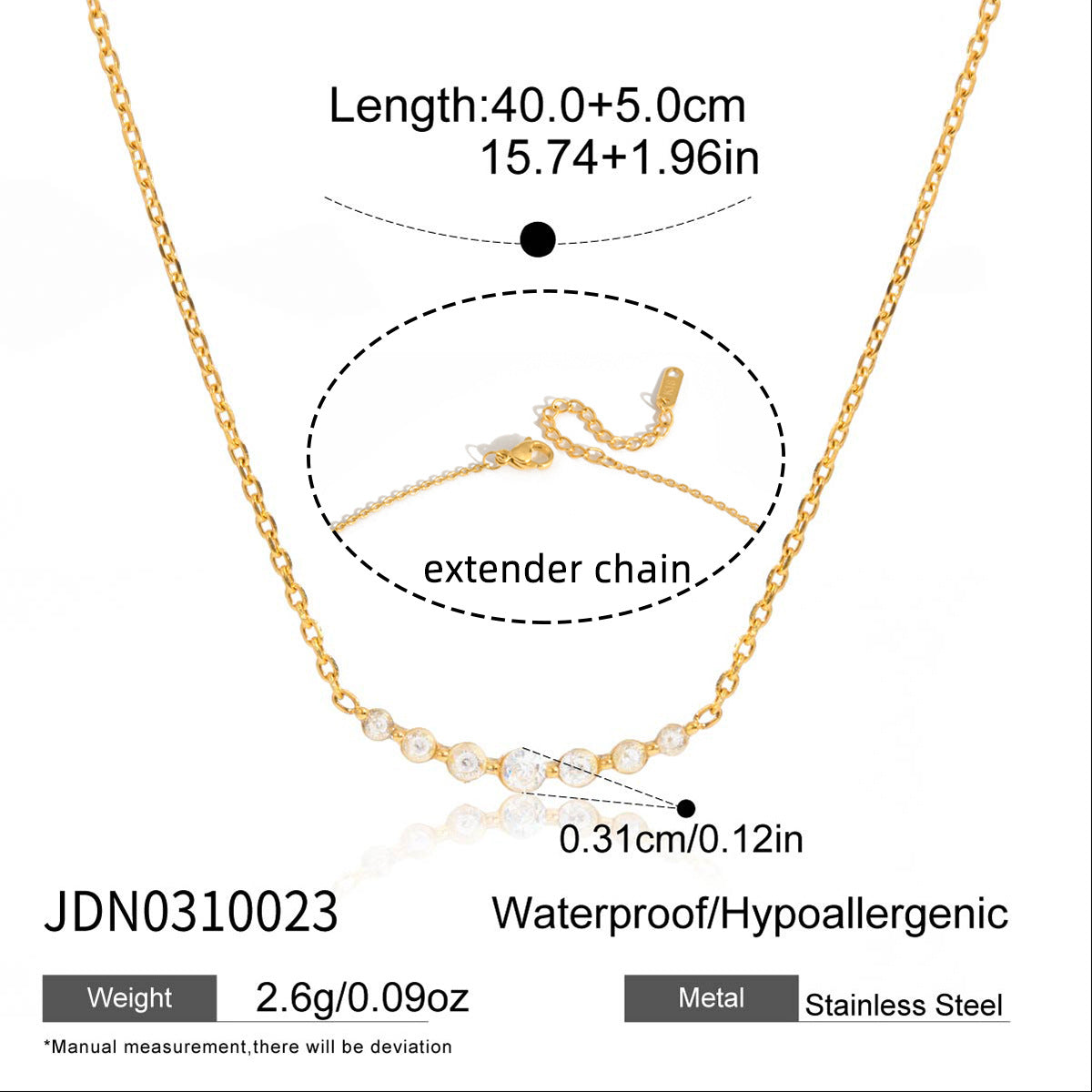Women's Ding Titanium Steel Zircon Light Luxury Minority Stainless Jewelry Set