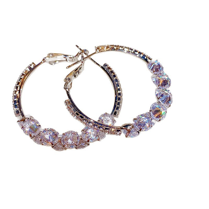 Women's Sier Needle High-grade Temperamental Cold Style Zircon Korean Rings