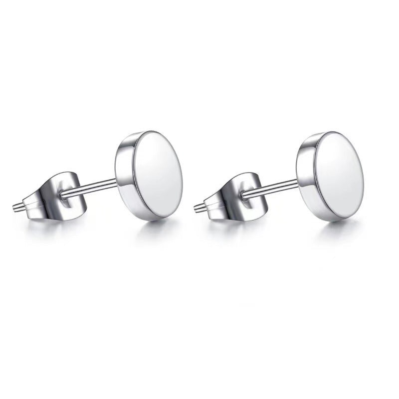 Round Auricular Needle Cake Unisex Trendy Ear Earrings