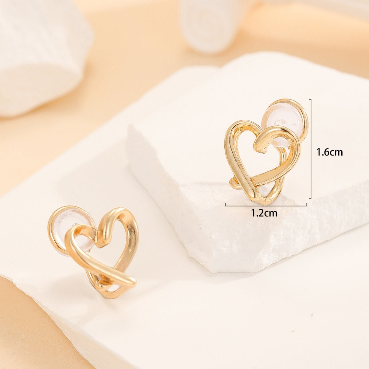 Silicone Heart Shape Simple High Class Elegant Ear Clip
