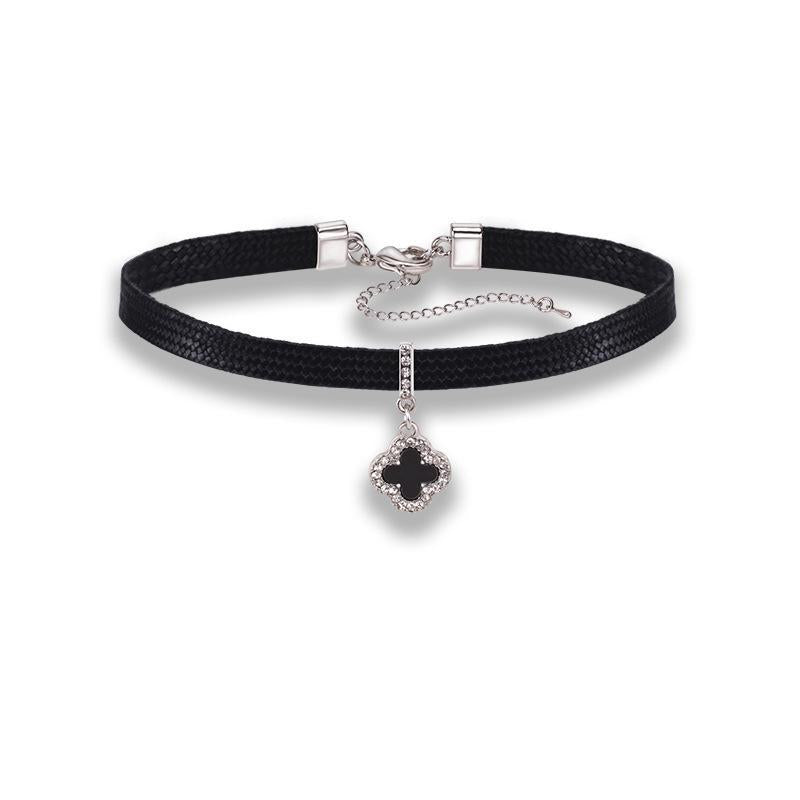 Women's Black Rope Fresh Clavicle Chain Short Neckband Collar Necklace