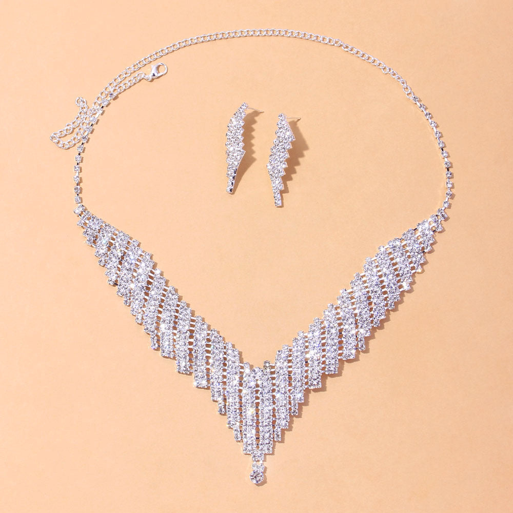 Bridal Wedding Dress Simple Fashion Suit Jewelry Set