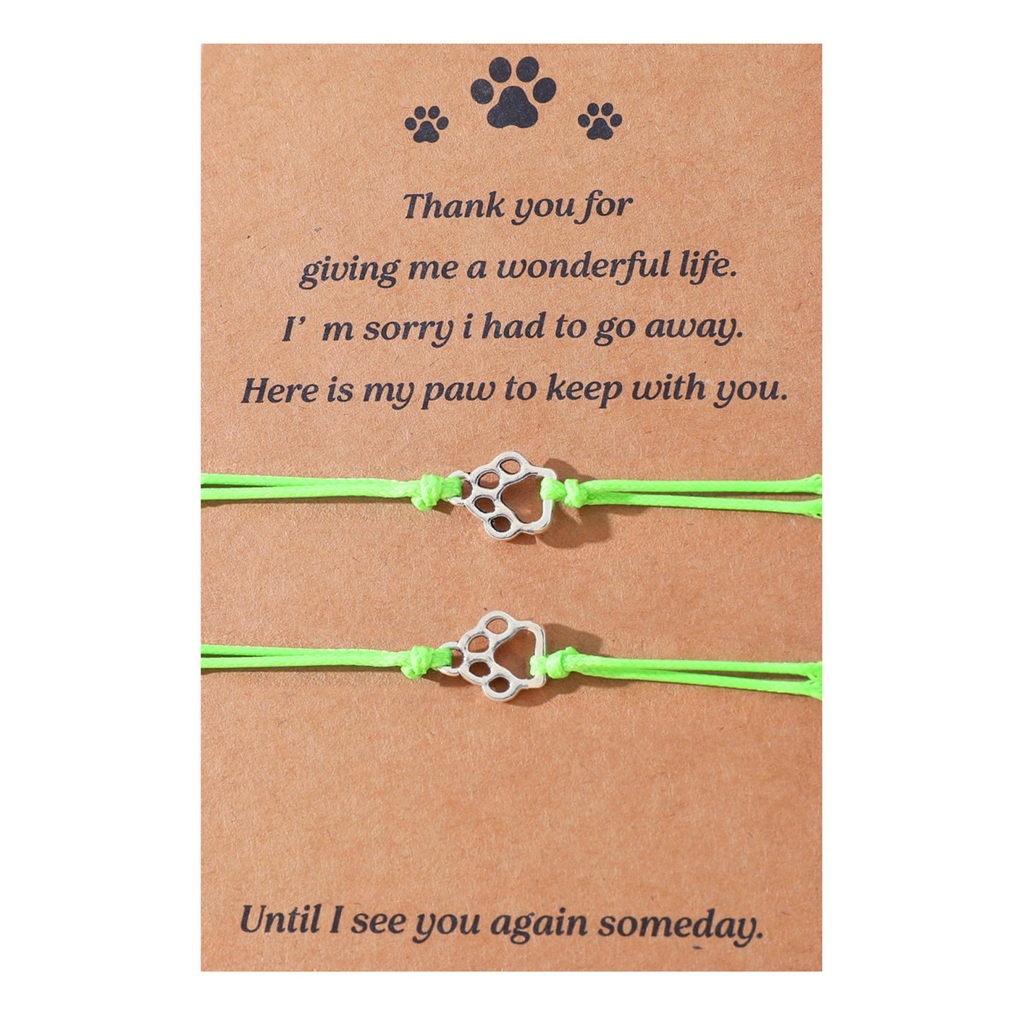 Line Cat's Paw Mark Hand-woven Blessing Bracelets