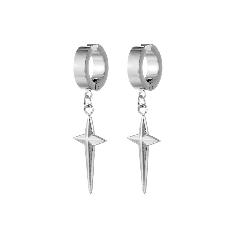Cross High Sense Circle Personality Small Ear Clip