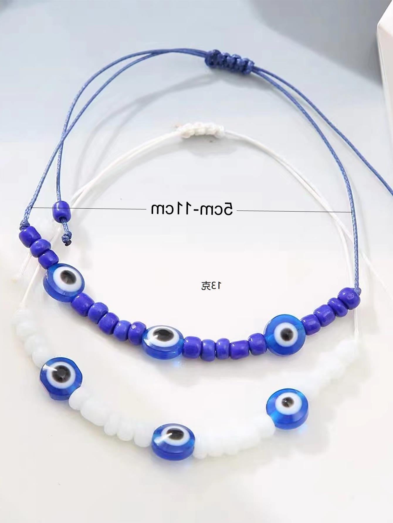 Böhmische blaue Augen zweiteilige verstellbare gewebte Armbänder