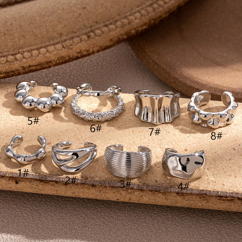 Henson Glossy Cartilage Without Piercing Fashion Rings