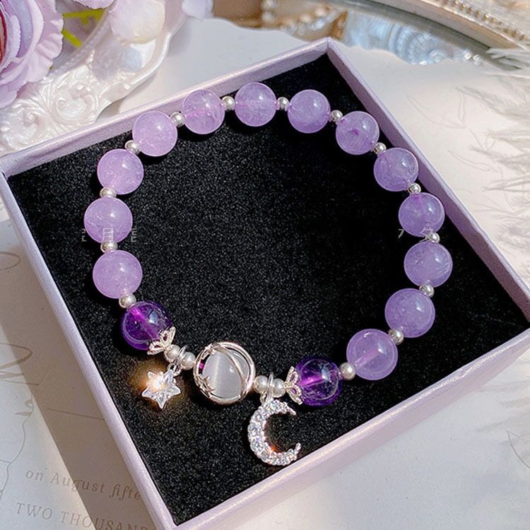 Opale Femme Design Gris Clair De Lune Étoile Bracelets