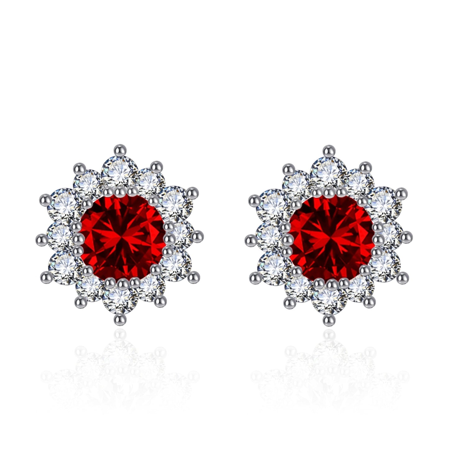 Women's Broadcast Zircon Sunflower High-grade Full Diamond Earrings